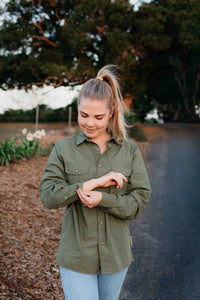 Bamboo and Cotton Collared "Dundee" Shirt (122GSM) Long Sleeve